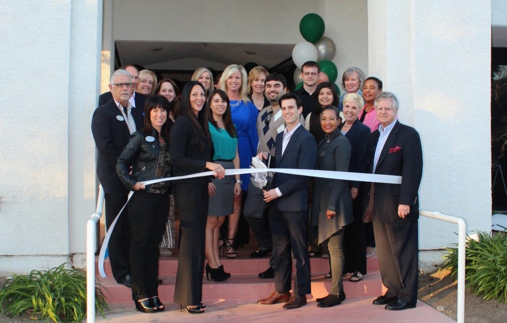 Barrister Executive Suites, Inc. employees and Greater Conejo Valley Chamber of Commerce members inaugurate the opening of Barrister Executive Suites, Inc. in Thousand Oaks